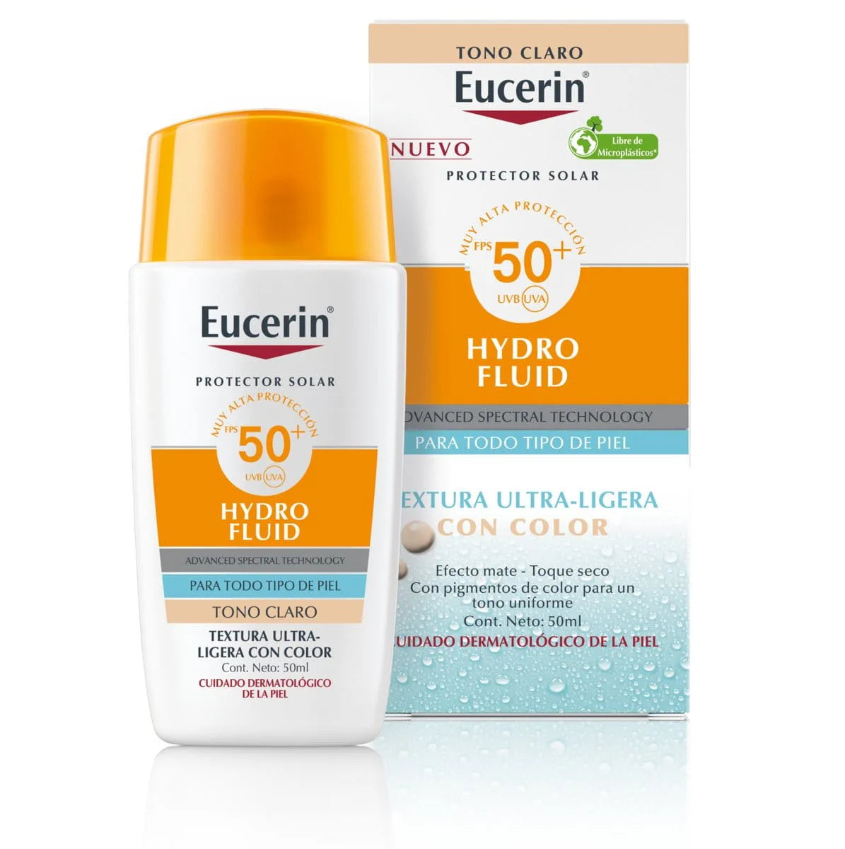EUCERIN PROTECTOR SOLAR HYDRO FLUIDO FPS50+ TONO CLARO