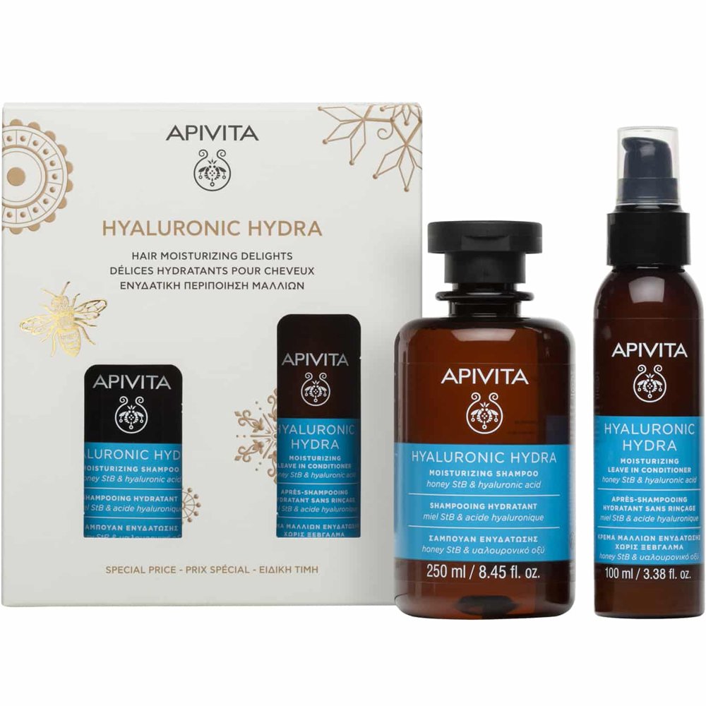 KIT PRO XM HAIR MOUSTURIZING SHAMPOO & LEAVE IN APIVITA