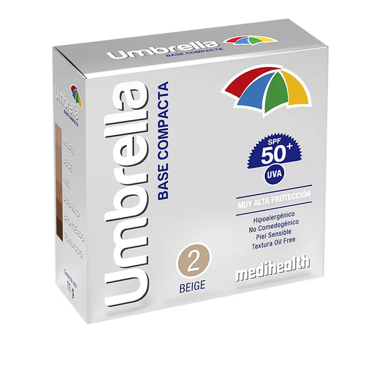 UMBRELLA BASE COMPACTO BEIGE 50 SPF 11 GRAMOS MEDIHEALTH