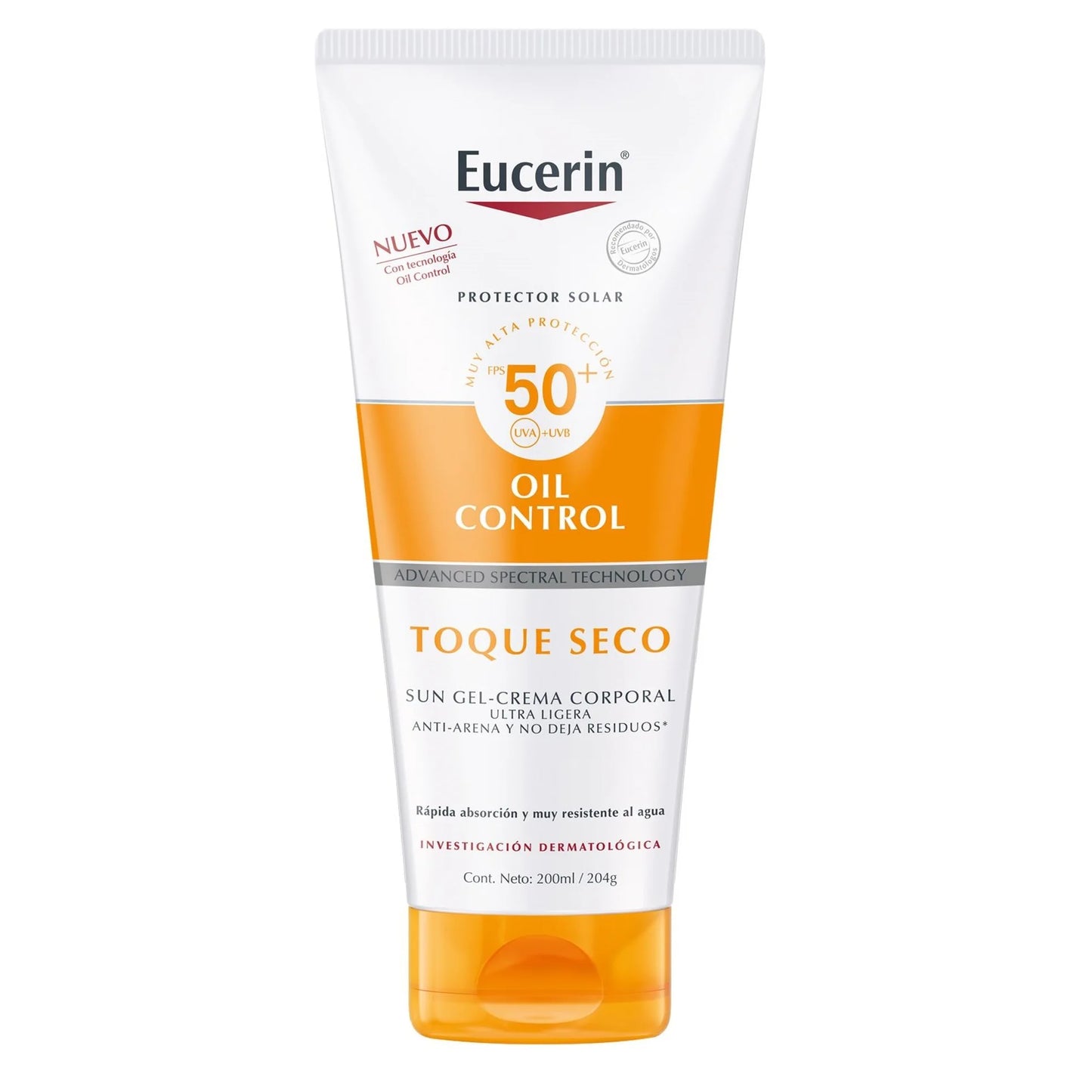 EUCERIN SUN TOQUE SECO GEL 200ML FPS50 CORPORAL