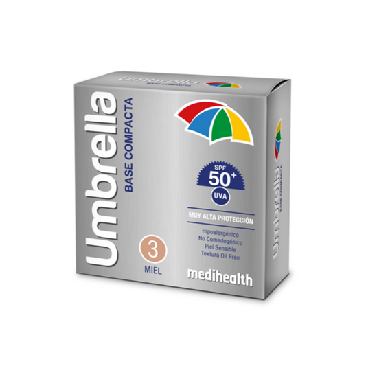 UMBRELLA BASE COMPACTO MIEL 50 SPF 11 GRAMOS MEDIHEALTH
