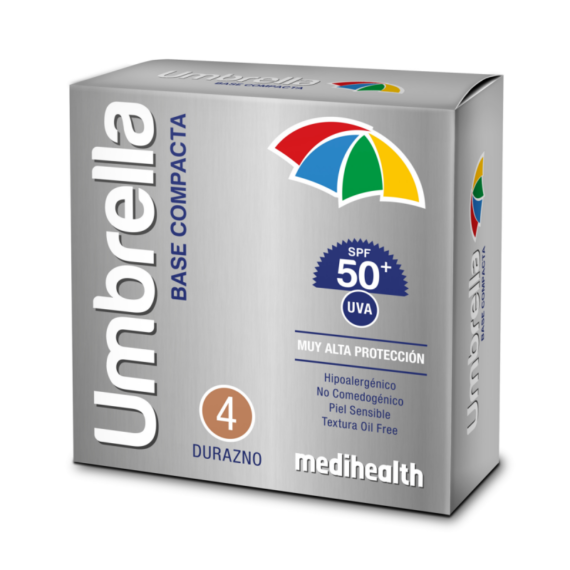 UMBRELLA BASE COMPACTO DURAZNO 50 SPF 11 GRAMOS MEDIHEALTH