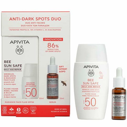 KIT ANTI- DARK SPOTS SUN DAILY AGE REPAIR SPF50 + MINI PROPOLIS APIVITA