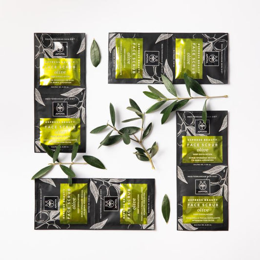 EXPRESS BEAUTY MASCARILLA FACIAL EXFOLIANTE INTENSIVA OLIVA APIVITA