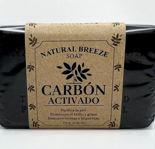 JABON DE CARBON ACTIVADO 170 GRS NATURAL BREEZE