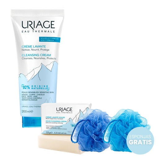 Promo Crema Lavante 200ml - Crema Lavante Sólida + 2 Esponjas GRATIS - URIAGE