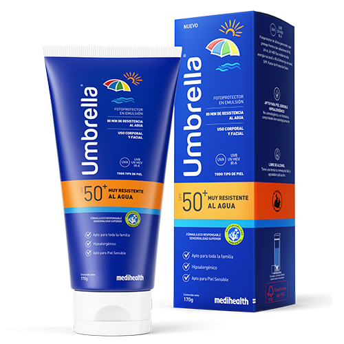 UMBRELLA RESISTENTE AL AGUA 50 SPF 170 GRAMOS MEDIHEALTH
