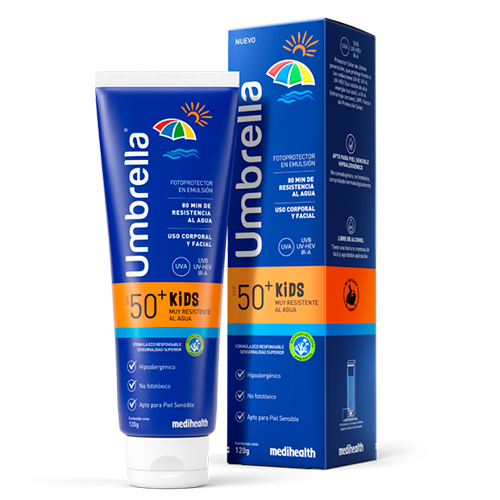 UMBRELLA KIDS EMULSION 50 SPF  120 GRAMOS MEDIHEALTH