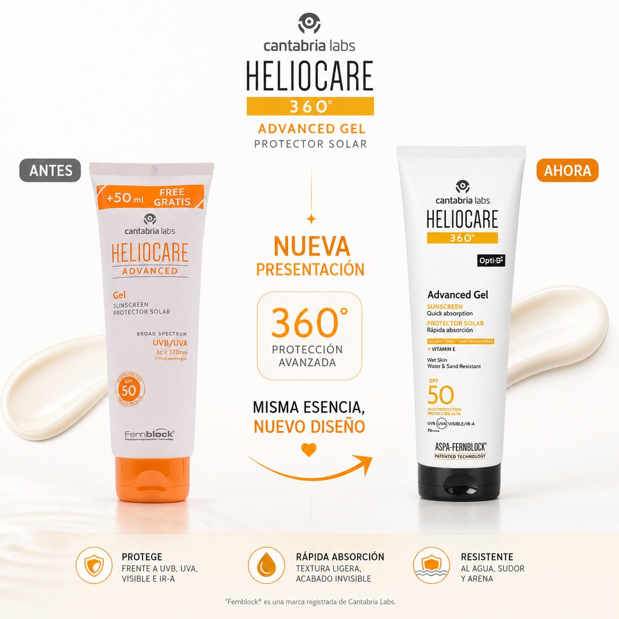 HELIOCARE GEL SPF50 T 250ML CANTABRIA LABS